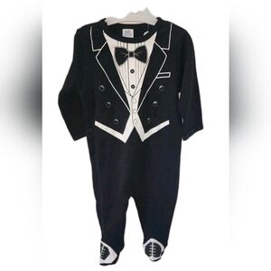 Baby Overall Romper Little Printed Tuxedo Outfit One Piece Size 9 Month (68cm)